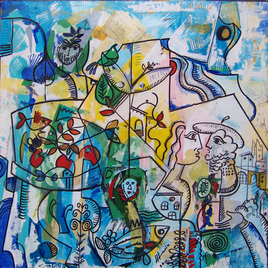La vie d�artiste - das K�nstlerleben  100 *100 cm Mario 2011